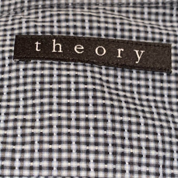 Theory Gray Button Down: Large - Picture 4 of 6